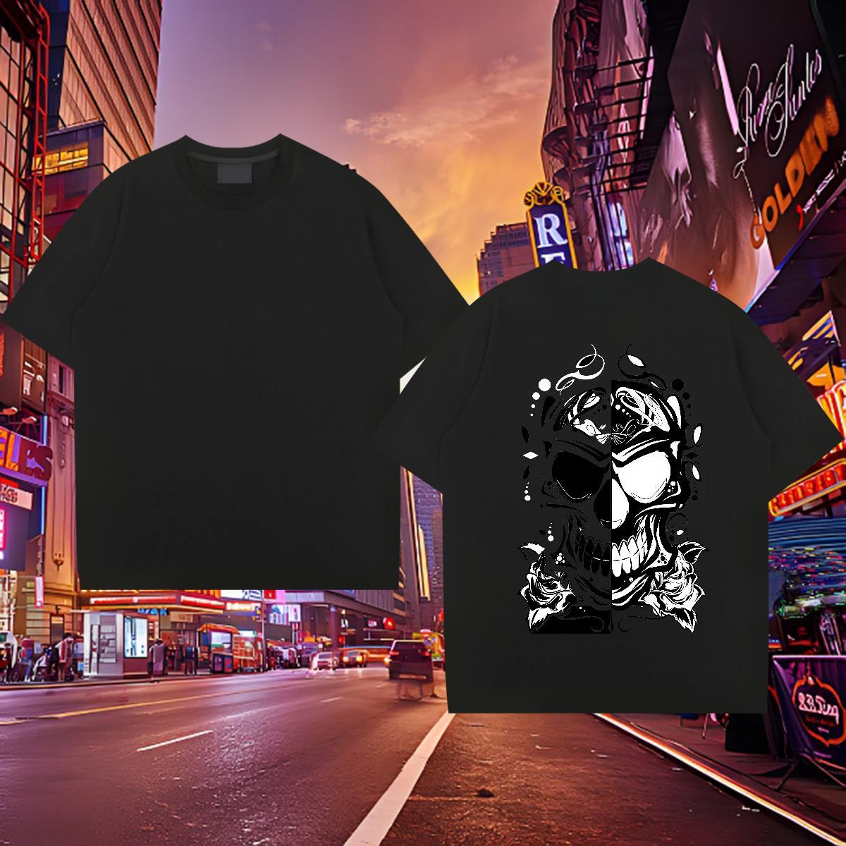 Customized Men T Shirts skull Tshirts 230g Cotton Sport High Quality Oversized Pure Cotton Men Tops Tees