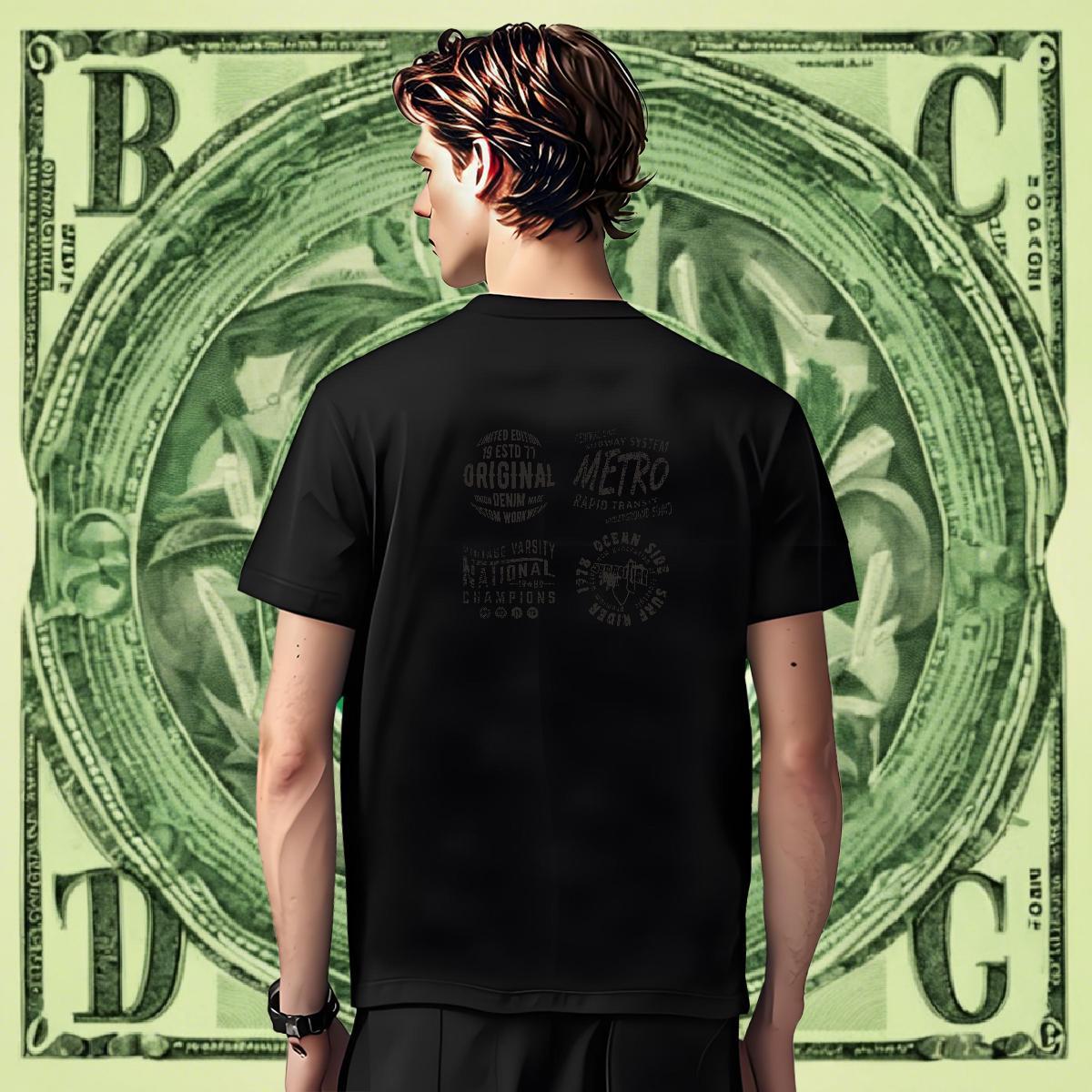 Free Shipping Tshirts 230g Cotton Anime Printing Street letter DIY Anime Round Neck Short Sleeve New Designer T shirt Tee Shirt