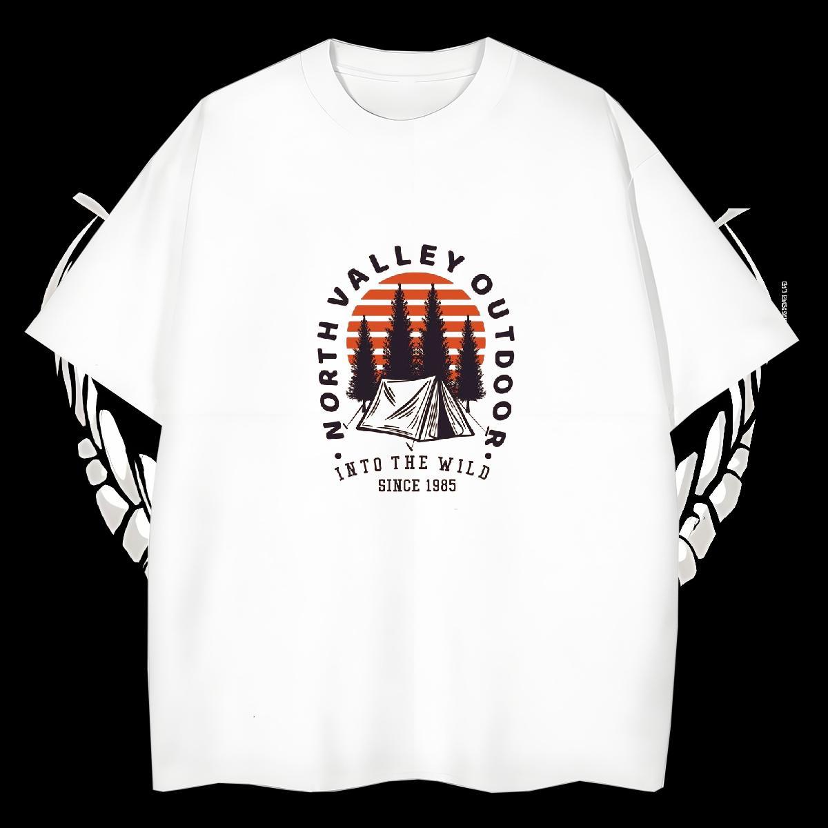 Stylist T Shirt For Man 230g 100% Cotton tree Beach Clothings Crew Neck Breathable Wholesale Men Tops Tees DIY Logo Oversized