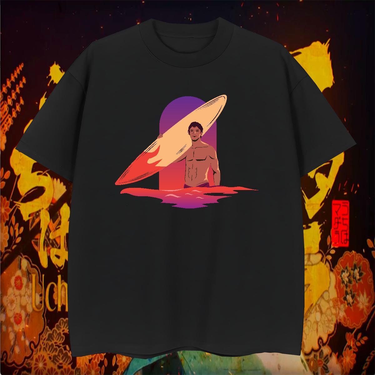 Mens T Shirts 230g Pure Cotton portrait Street Wear Breathable Short Sleeve Plus Size Cartoon Mens Tshirts Casual New Brand Clothes