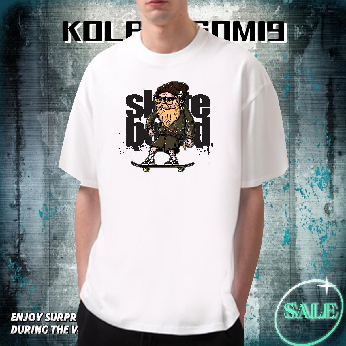 Comfortable Tshirts 230g Pure Cotton Summer Casual skateboarding Black White Breathable Short Sleeve New Designer T Shirt For Man Tees