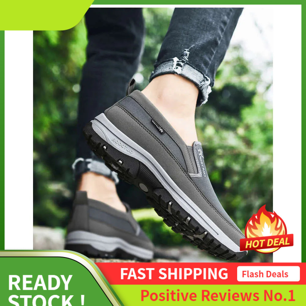 S Men Ddmysports Mesh Sports Plus Size Breathable Comfortable Walking Slip On Shoes Triple Black Free Shipping Outdoor ports ize lip hoes hipping