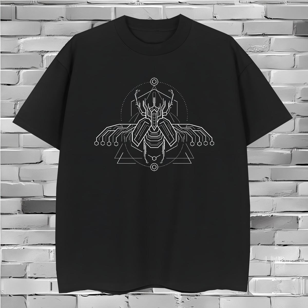 Man T Shirts 230g 100% Cotton Geometric line Sport Short Sleeve O-Neck Floral Print Men Tops Tees Stylist Cool Design Clothings