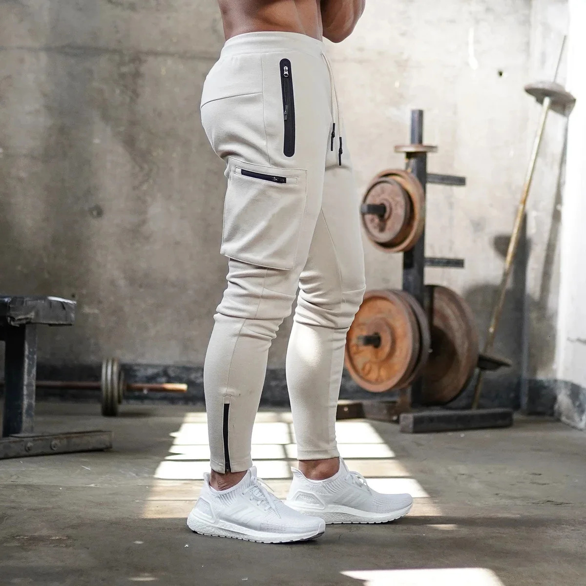 Muscle Fitness Brothers Slim Sports Mens Overalls Outdoor Pants Running Training Elastic 240806