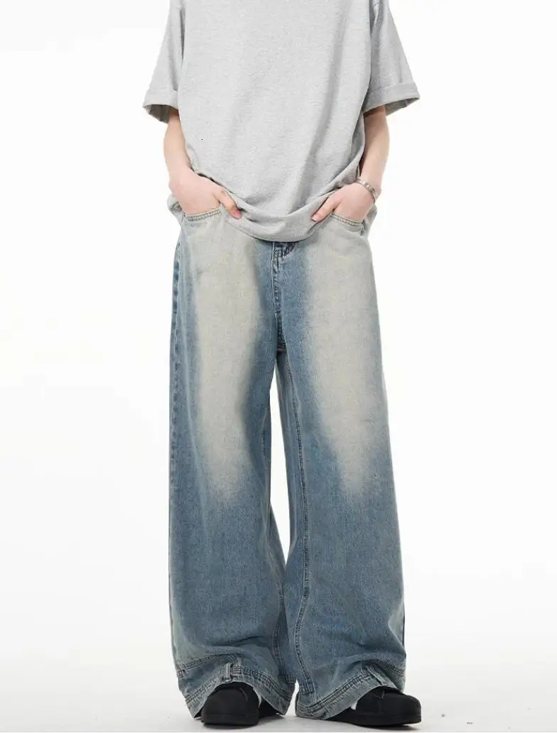 Women Blue Baggy Y2k Jeans Vintage Aesthetic Cowboy Pants Harajuku Oversize Denim Trouser Streetwear 2000s Trashy Clothes 240806