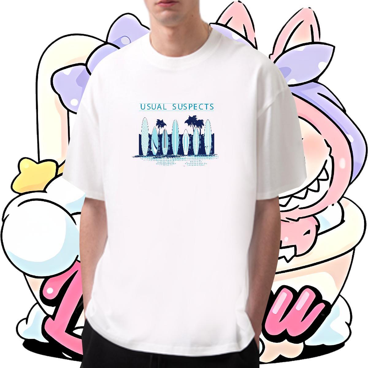 Classic Couples T Shirts 230g Pure Cotton Casual Daily Wear beach DIY Logo Oversized Crew Neck Breathable Factory Direct T Shirts Men Clothes