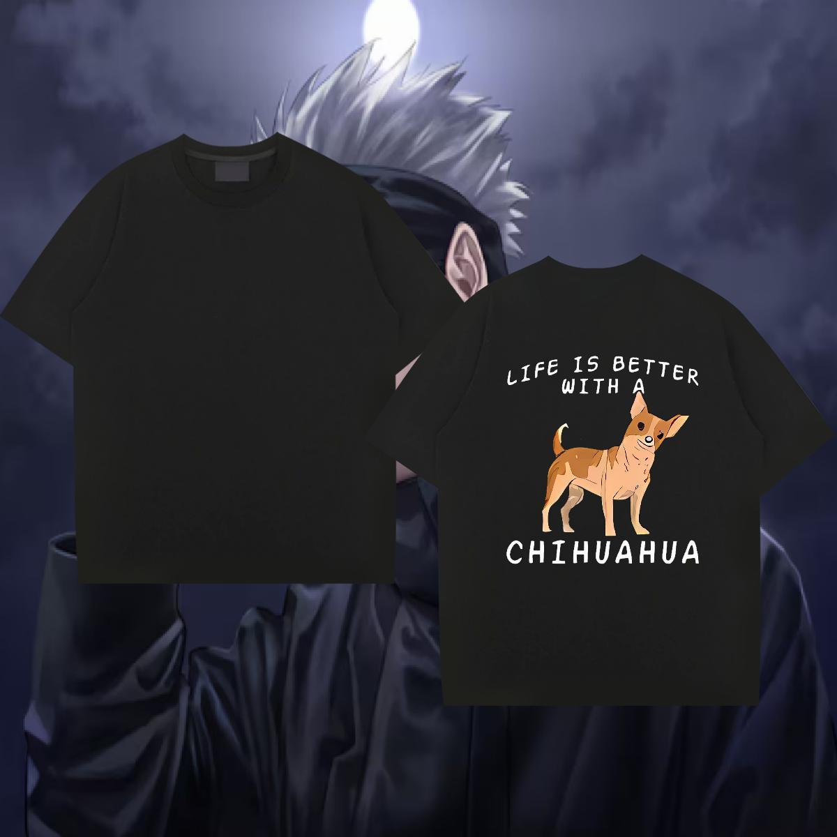 Fashion New Men T Shirts 230g 100% Cotton dog Street Tshirts Pure Cotton Soft Mens Tshirts DIY Anime