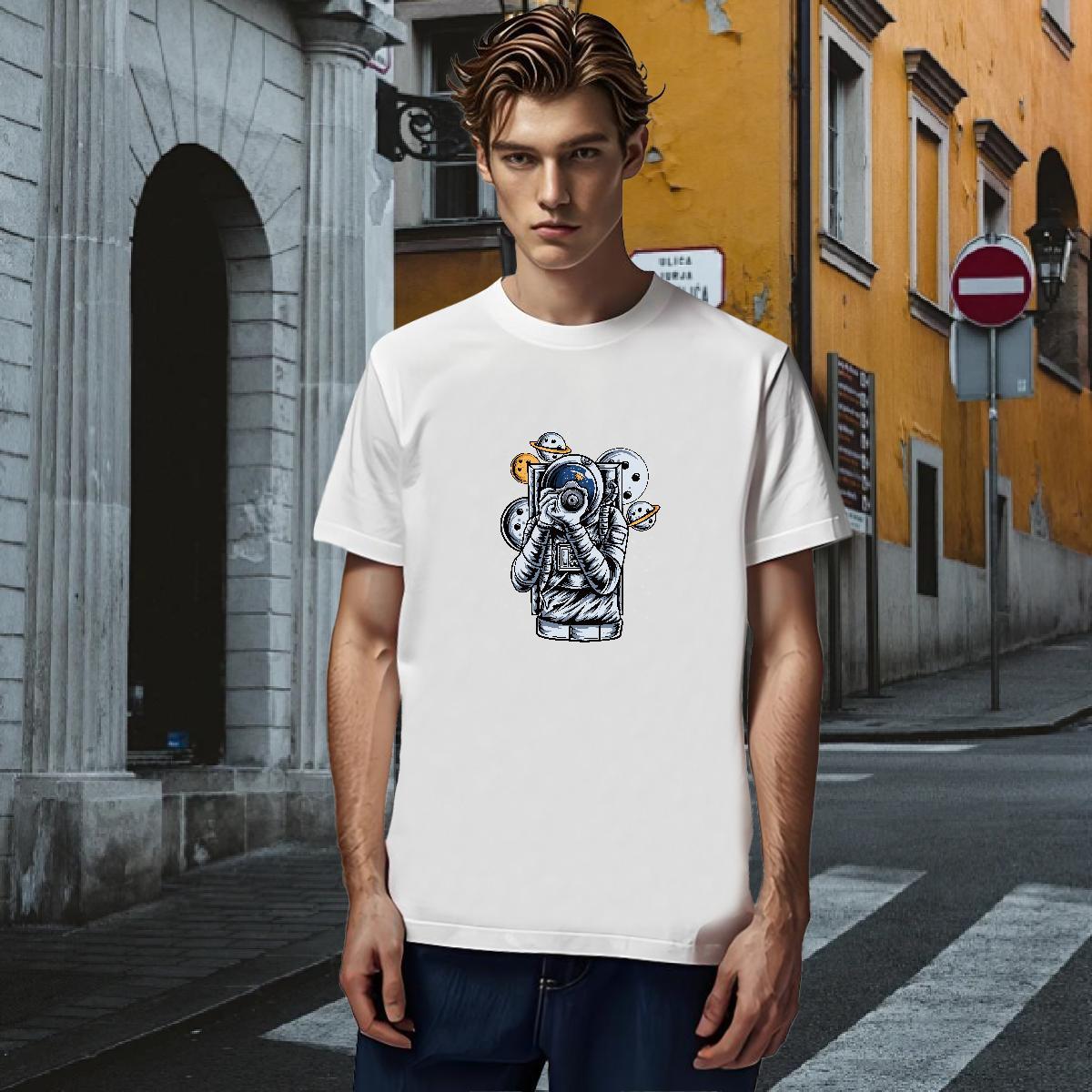 T-Shirts for Men 230g Cotton universe Casual Beach Breathable Oversized 4XL Couples T Shirts New Designer Classic Wear