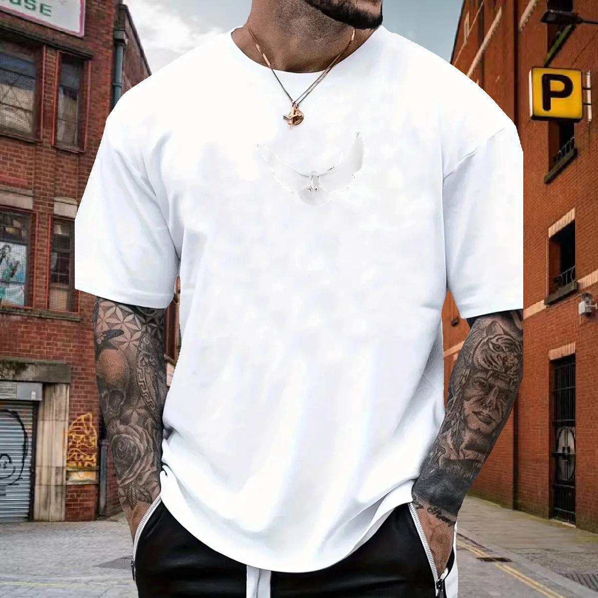 Cool Design Men Tees 230g Pure Cotton eagle Mens T Shirts Street Casual Breathable Plus Size Custom Brand Wear