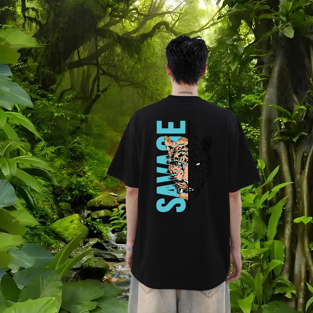 Casual New T-Shirts for Men 230g Pure Cotton Spring Summer Wear O Neck Short Sleeves Cool Design Men Clothes T-Shirt Oversized 4XL