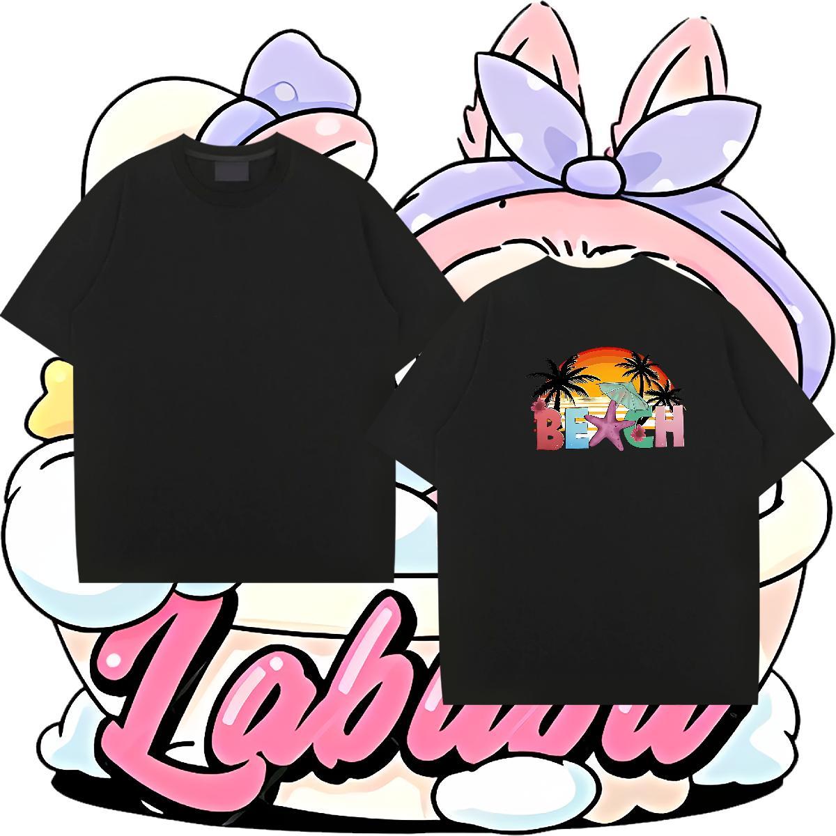 Fashion T-Shirts 230g 100% Cotton sun High Street Hip Hop Tshirts Pure Cotton Wholesale Men Tees Custom Print Oversized