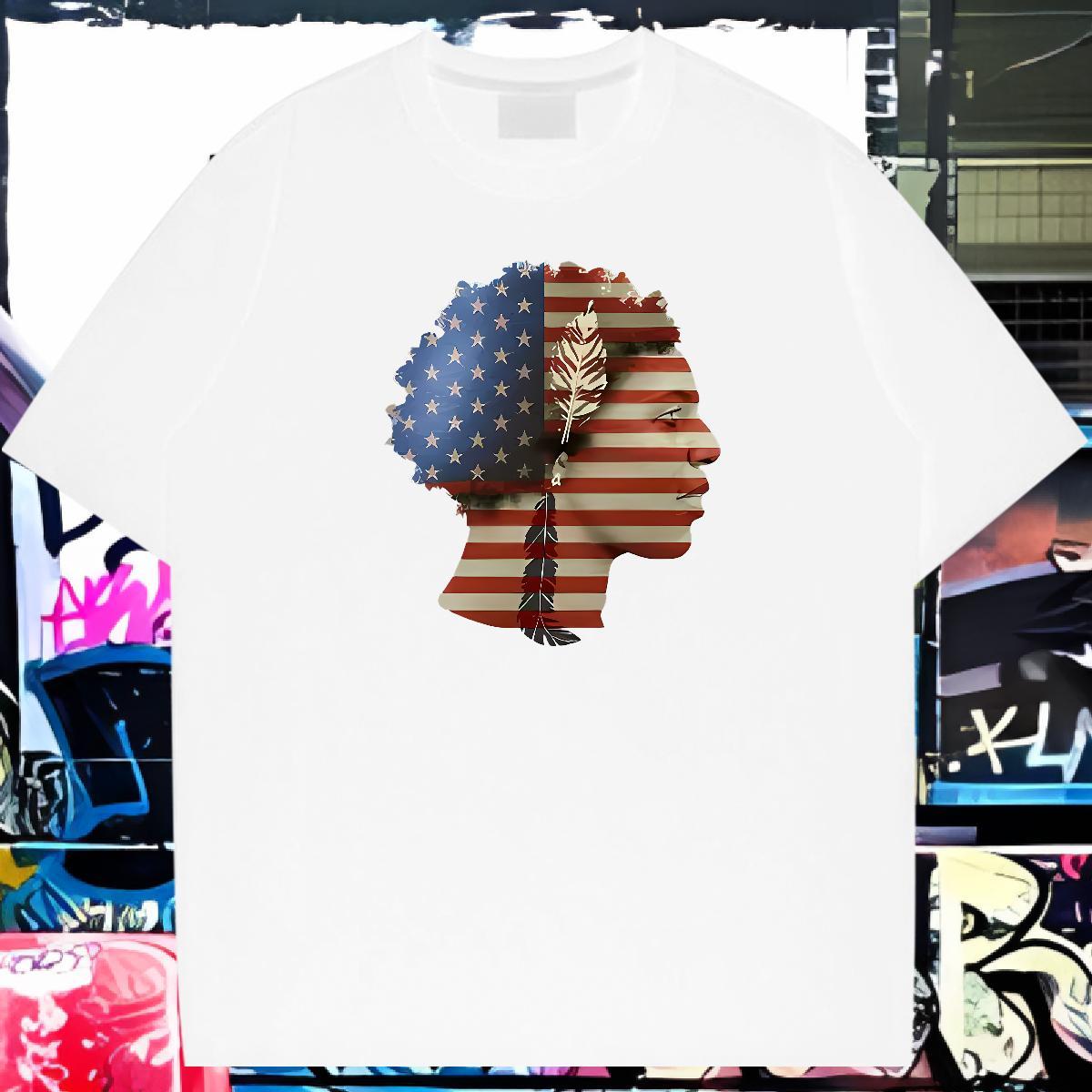 Custom Man T Shirts portrait Tees Shirts 230g Pure Cotton Anime Printing Street Comfortable Oversized O Neck Short Sleeves Men Tees