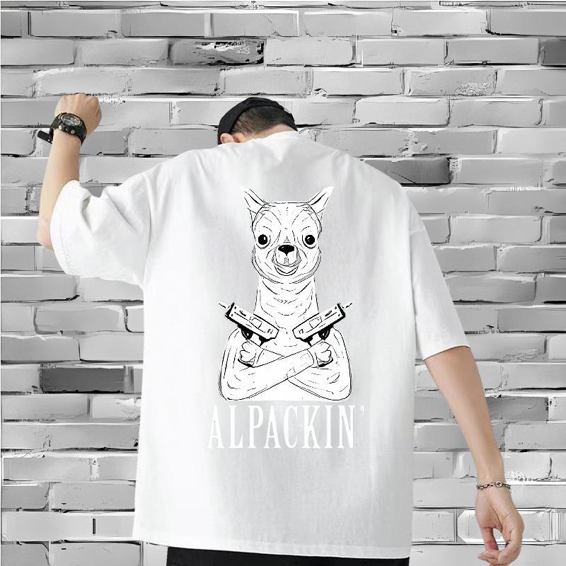 Customized T Shirts Men 230g Pure Cotton cat Hip Hop Tees Round Neck Short Sleeve Free Shipping Men Tshirts Customized Print