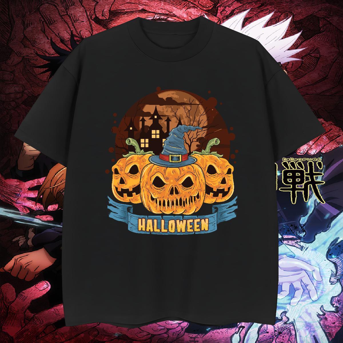 TOP Quality Tshirt for Man Woman 230g 100% Cotton Halloween Man T Shirts Summer Casual Breathable Soft Plus Size Cartoon 2024 DIY Tshirts