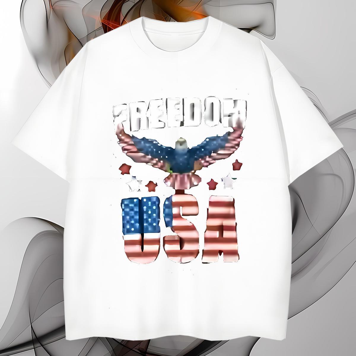 Man T Shirts 100% Cotton 230g USA Sports Casual Crew Neck DIY Men Tshirts Brand Designer Tops Tees