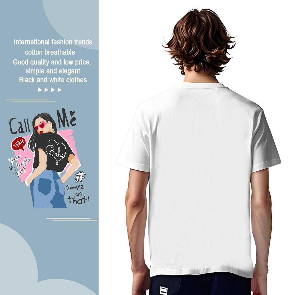 T-Shirts for Men 100% Cotton 230g person Casual Breathable Short Sleeve Custom Anime Tshirt for Man Woman Fashion Designer Brand Tshirts