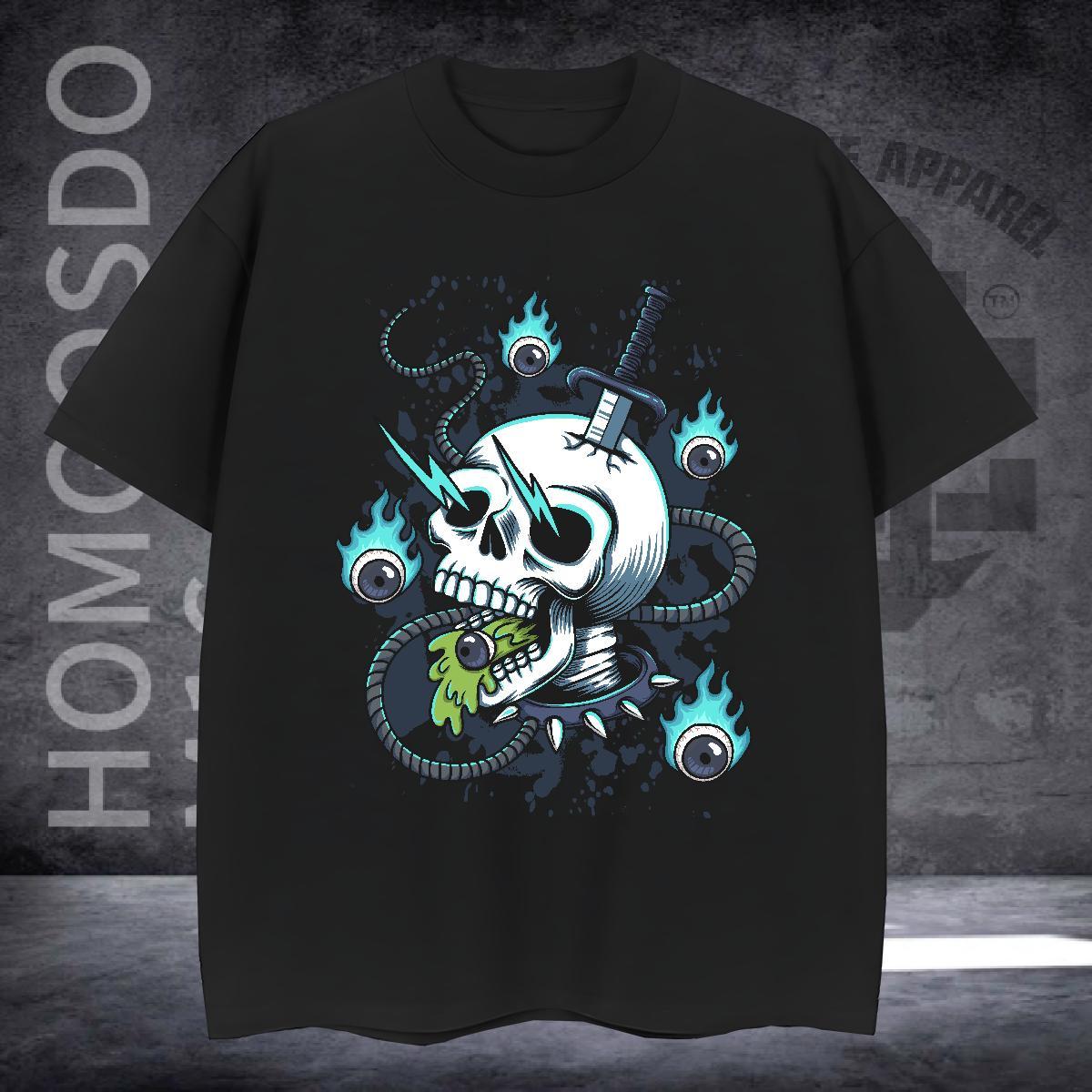2024 Designer T shirt skull Tops Shirt 230g 100% Cotton Casual Daily Wear Comfortable Custom Printed Breathable Short Sleeve Men Tops Tees