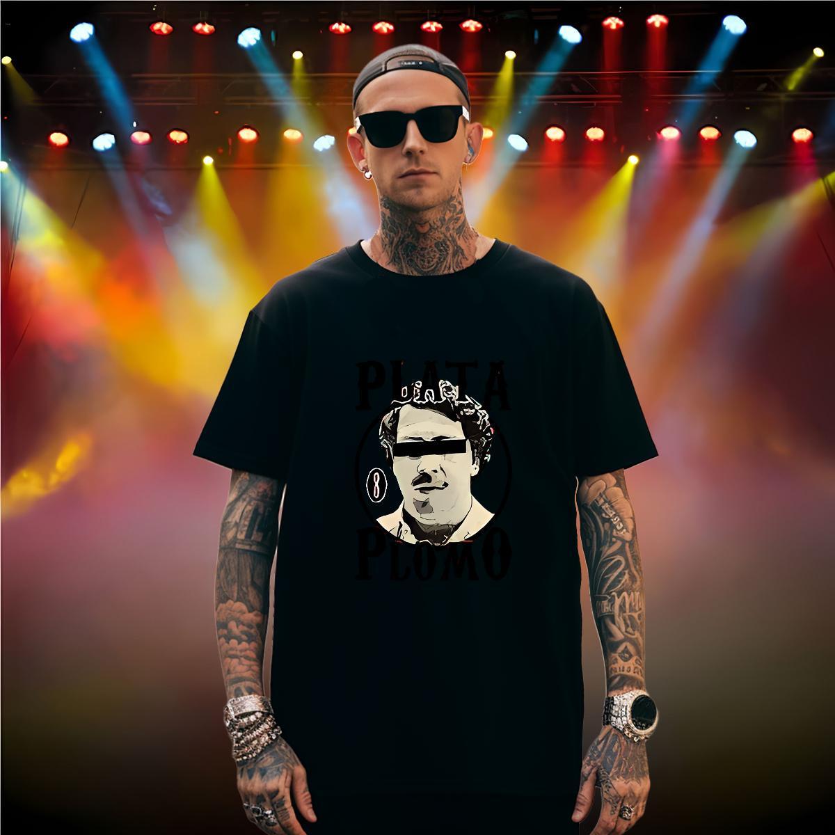 T Shirts Men 230g Pure Cotton portrait Street Wear Crew Neck DIY Logo Oversized Tshirt for Man Woman 2024 Designer Unisex Tshirts