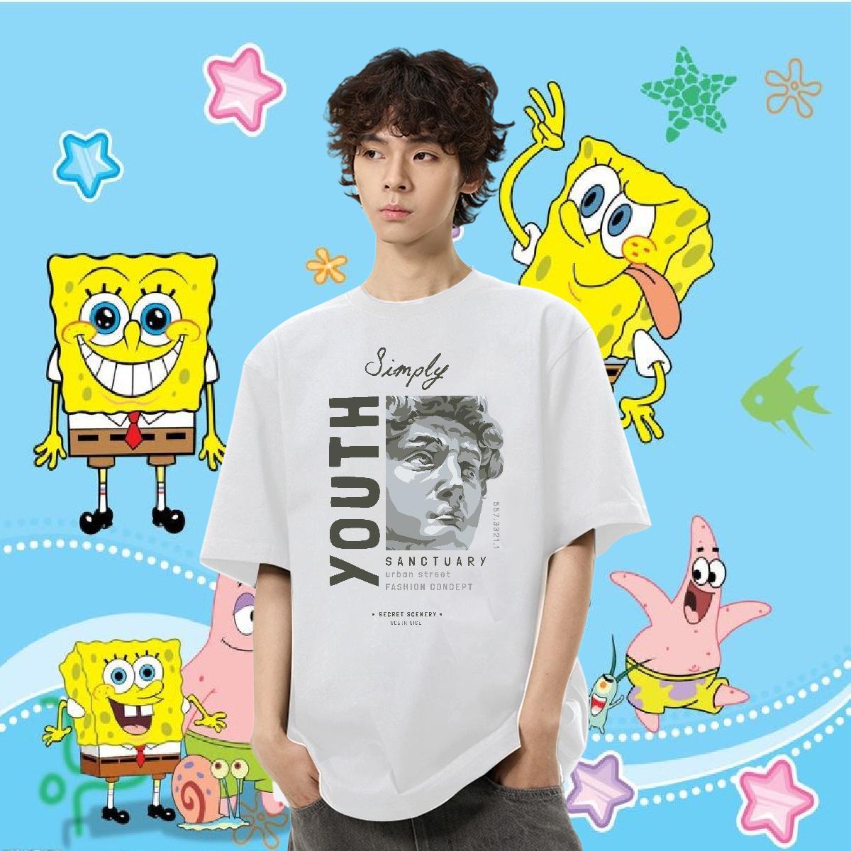 Fashion New Man T Shirts 230g Pure Cotton Statue of David Hip Hop Tops Shirt Round Neck Short Sleeve Brand Mens Tshirts Custom Print Plus Size