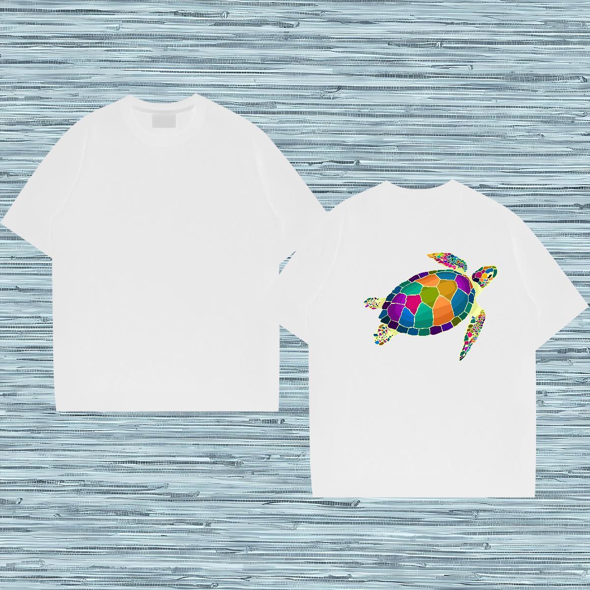 Customized T-Shirts 230g Cotton tortoise Home Outdoor Tee Shirt Breathable Short Sleeve Unisex Men Tshirts Cartoon Printing L-4XL