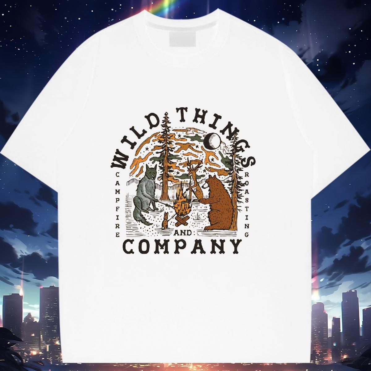 Comfortable T shirt Short Sleeve O-Neck Couples T Shirts White Plus Size tree Street Casual 230g Cotton 2024 DIY Tops