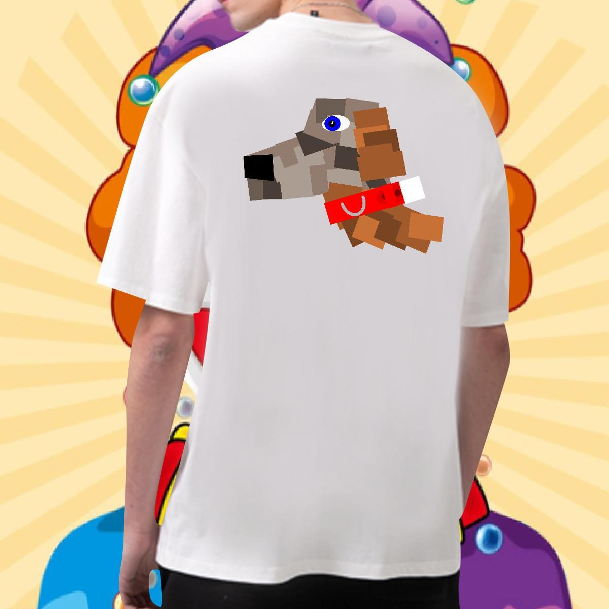 Designer Fashion T-Shirts for Men 100% Cotton 230g dog Anime Printing Street Clothes Breathable Short Sleeve Brand Mens Tshirts Custom Print Oversized