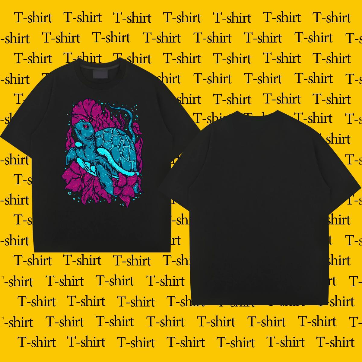 Fashion Designer T-Shirts for Men 230g Pure Cotton Street wear Hip Hop Tee Shirt Breathable Soft Wholesale Men Tshirts Skull