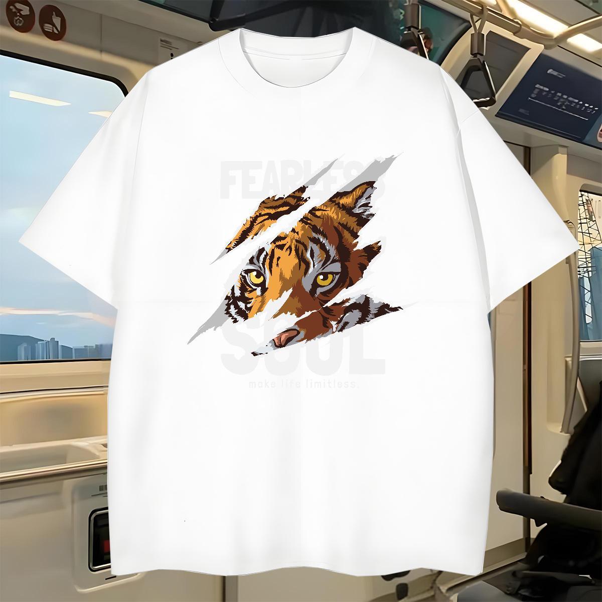 2024 New Man T Shirts 230g Pure Cotton Hip Hop Street Wear Round Neck Short Sleeve Soft Mens Tshirts Asian Size