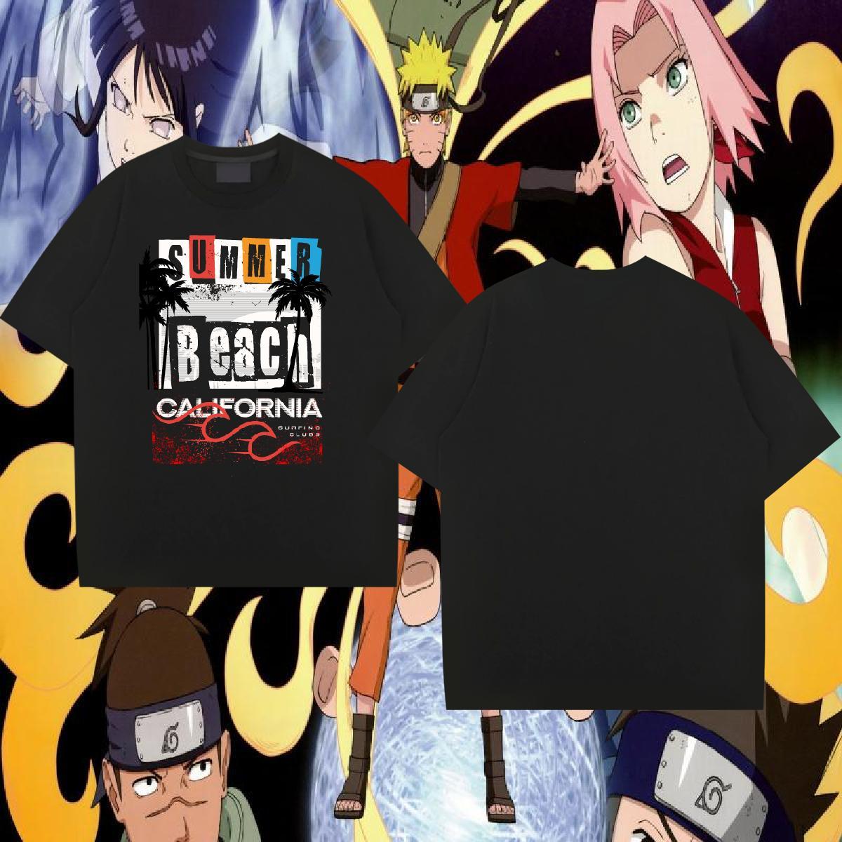 DIY Customized T-Shirts for Men 100% Cotton 230g tree Anime Printing Street Tee Shirt O Neck Short Sleeves Cool Men Tshirts DIY Anime