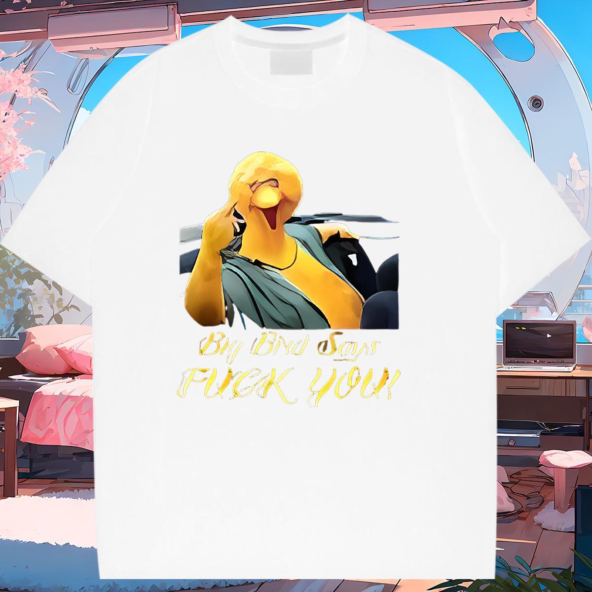 Nice T-Shirts for Women Breathable Women Tshirts Custom Printed bird Hip Hop 230g 100% Cotton Factory Direct Clothes