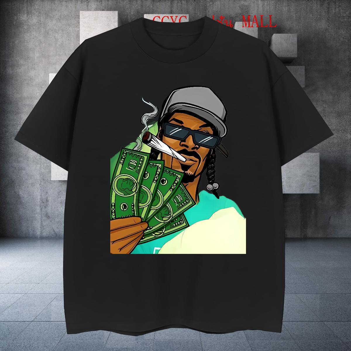 Cool Men Clothes T-Shirt 230g 100% Cotton Daily Outfit money Custom Printed Pure Cotton Free Shipping Man T Shirts Polos