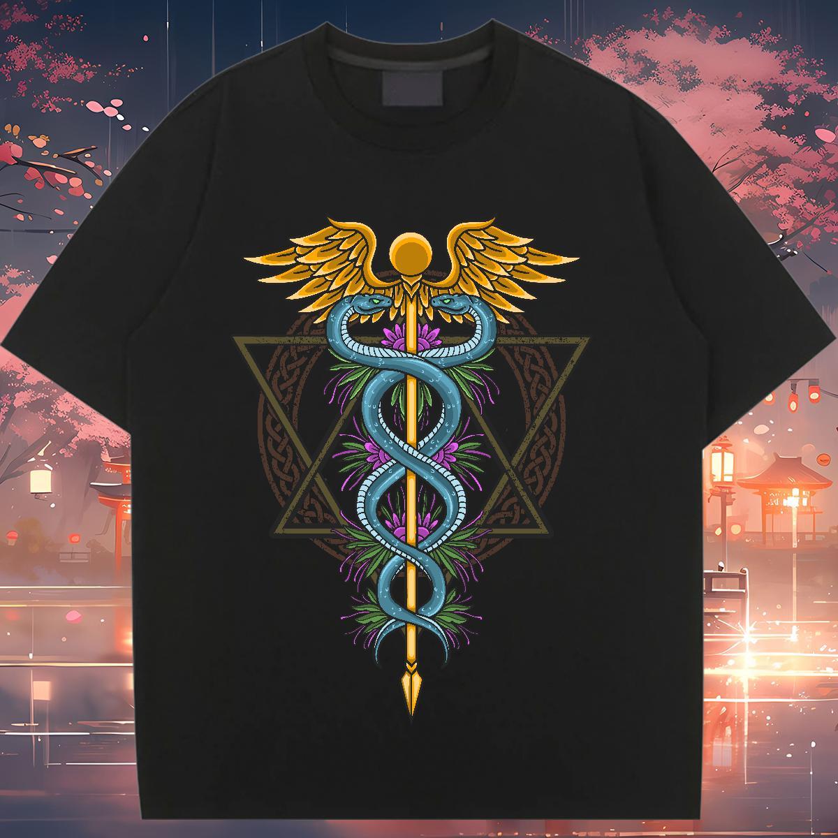 5A T-Shirts for Women Breathable Short Sleeve Lady T shirt Custom Cartoon snake Street Casual 100% Cotton 230g Factory Direct Wear