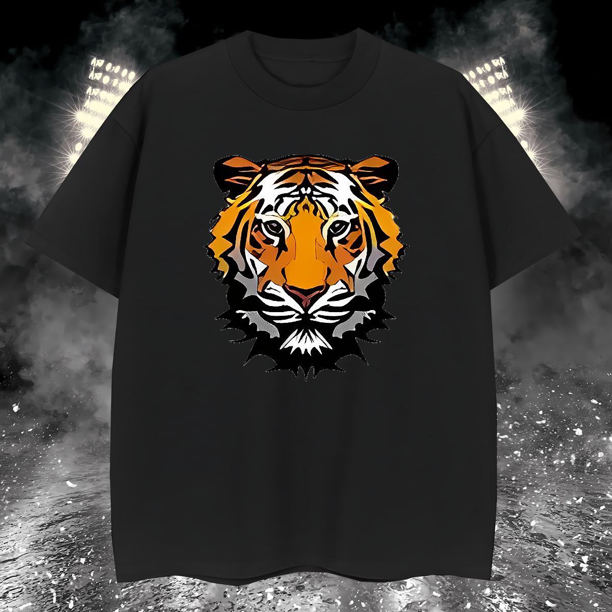 Mens T Shirts 230g Pure Cotton tiger Sport Breathable Short Sleeve Customized Couples T Shirts 2024 Summer Classic Tops Tees
