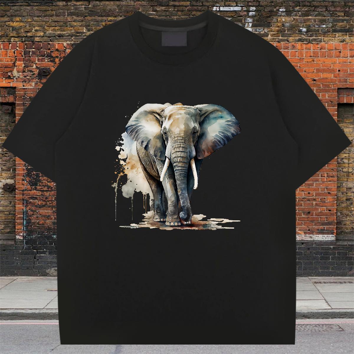 Loose Couples T Shirts 230g 100% Cotton Home Outdoor Asian Size Breathable Crew Neck Fashion Design T Shirt For Man Tops Tees