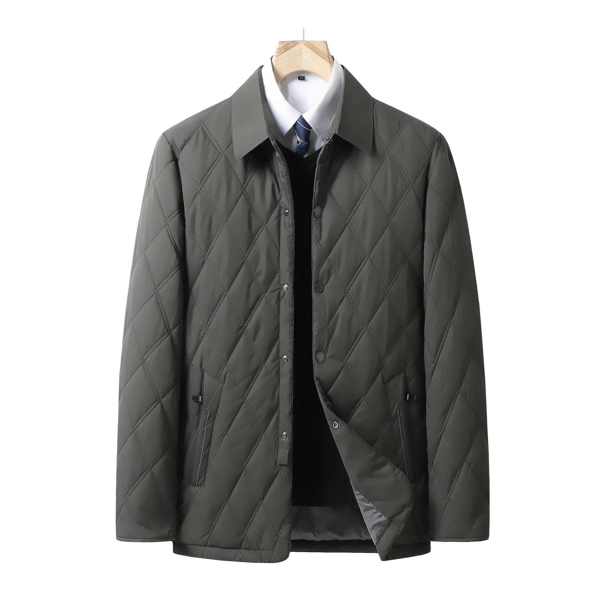 Men's Jackets Autumn and winter middle-aged men warm collar business leisure dad padded clothes z240806