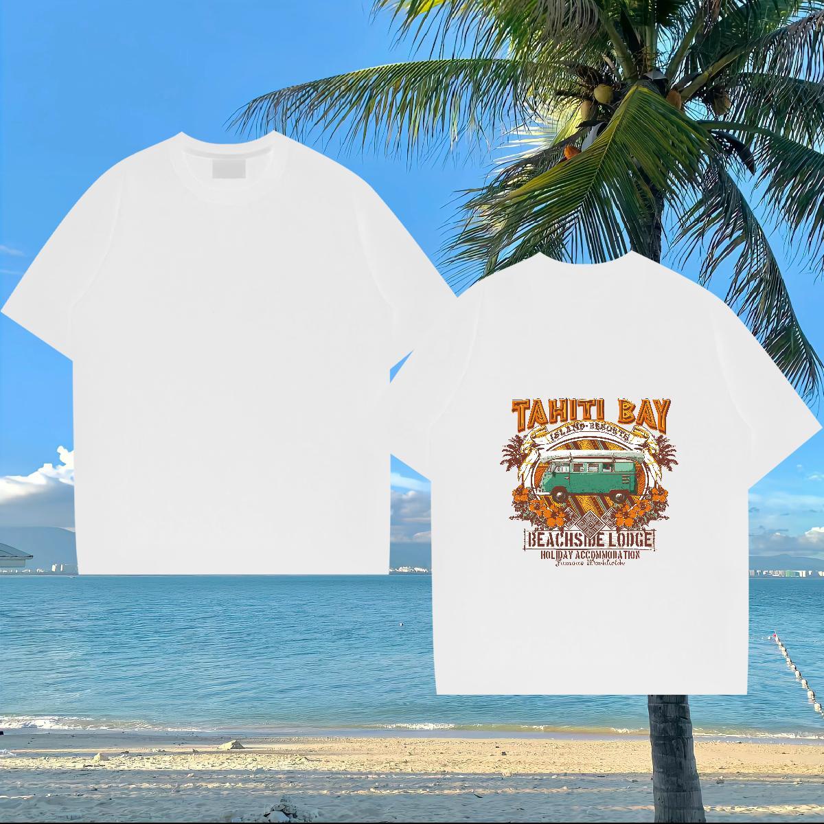 Custom Men T Shirts 230g Pure Cotton flower Summer Casual Clothings Crew Neck Popular Men Tops Tees Oversized 4XL
