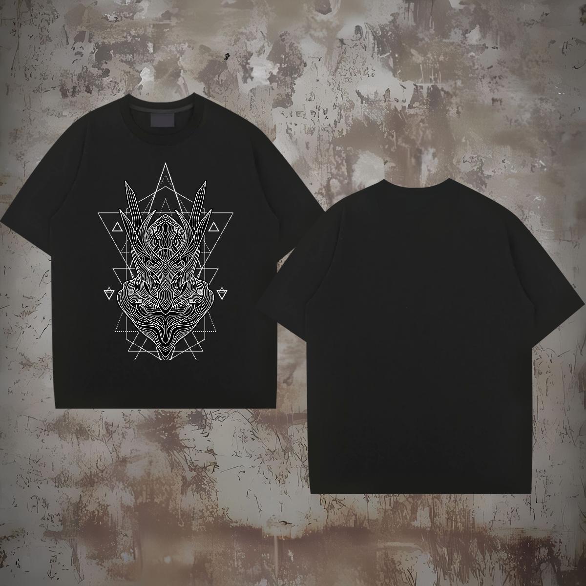 T-Shirts 230g 100% Cotton line Street Wear Crew Neck Custom Print Plus Size Men Tshirts New Designer Brand Tees