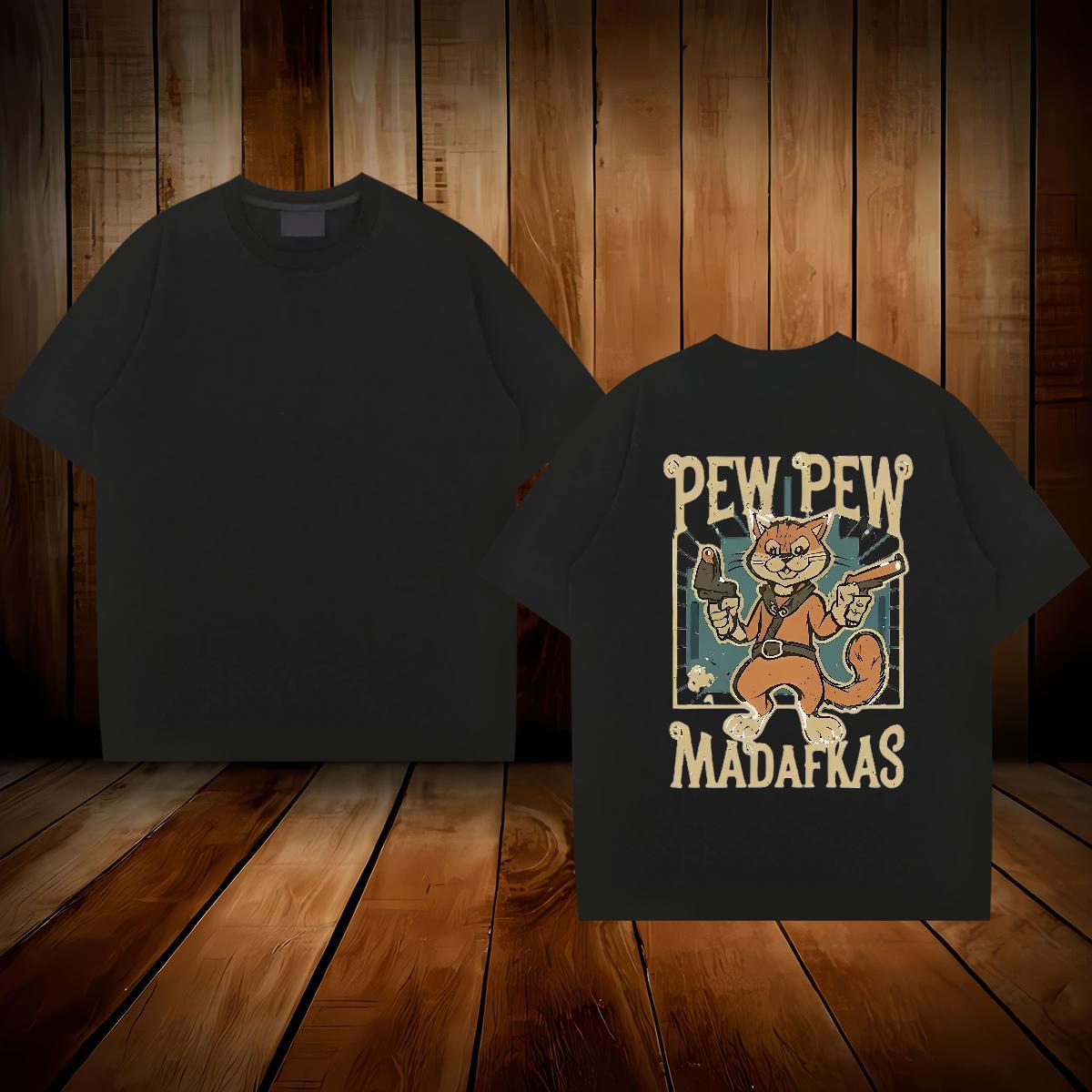 Factory Direct Man T Shirts 230g Cotton squirrel Street Wear Tops Tees Short Sleeve Soft Cool Tshirt for Man Woman Black Oversized