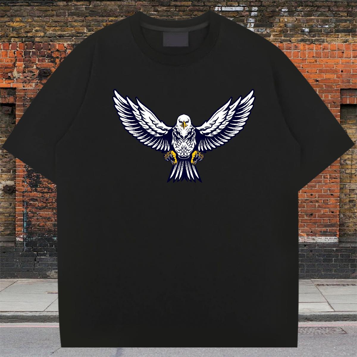 New T-Shirts for Men 230g Pure Cotton eagle Sport Polos Breathable Short Sleeve High Quality Tshirt for Man Woman Plus Size Custom