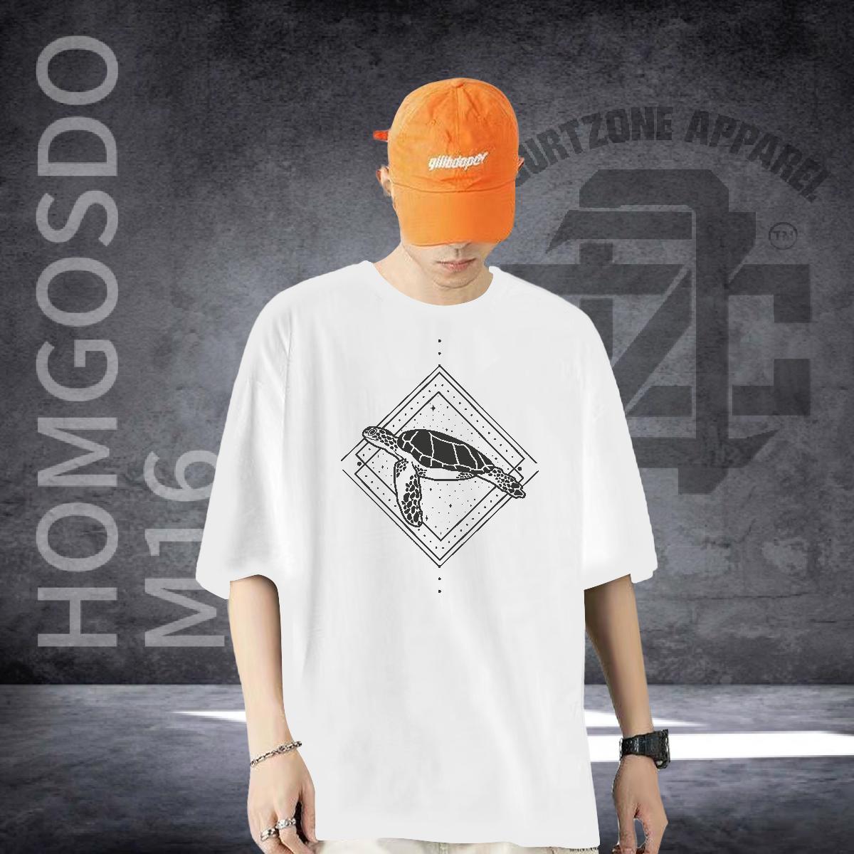 Fashion Designer T Shirts Men 100% Cotton 230g tortoise Casual Clothes Short Sleeve O-Neck TOP Quality Couples T Shirts Custom Printed