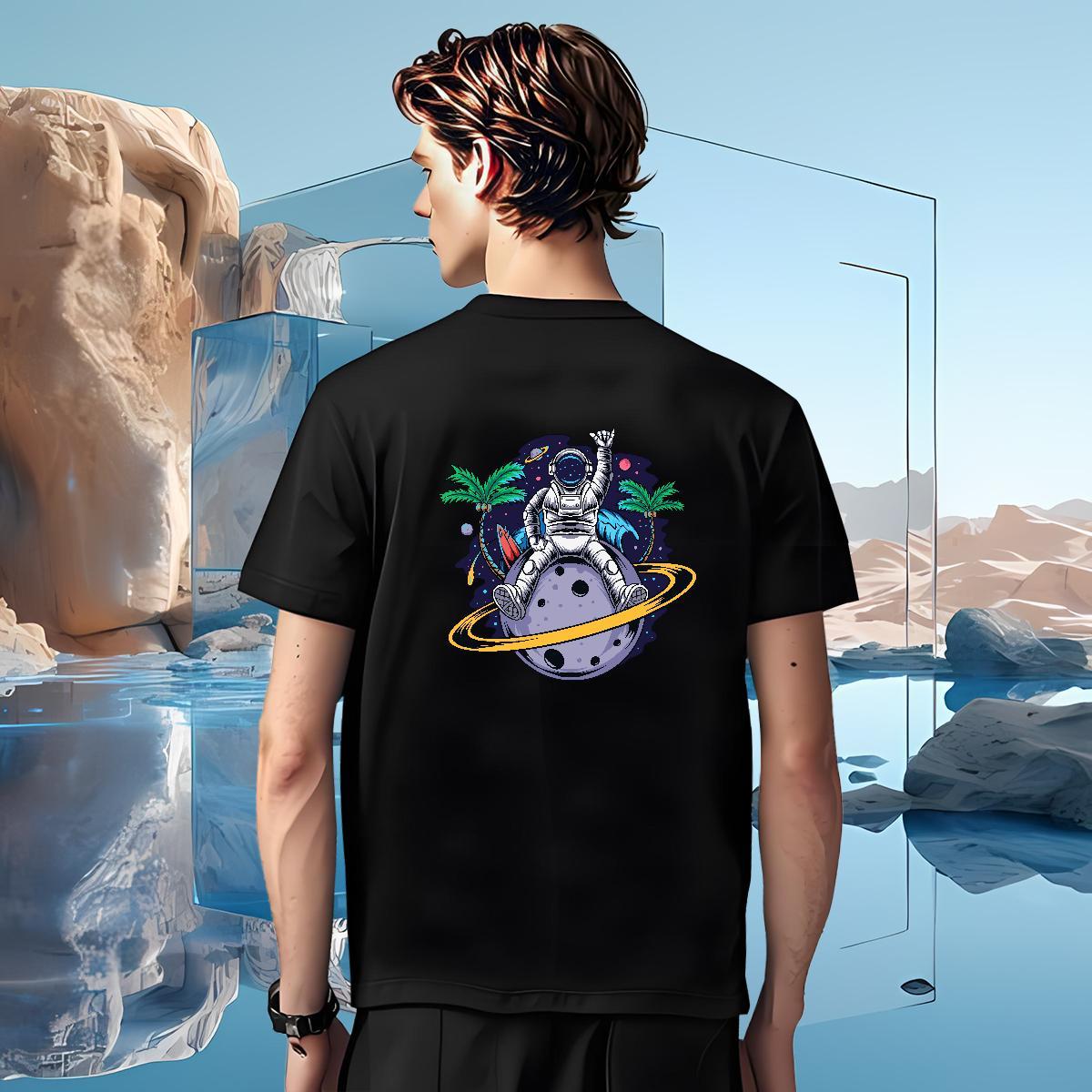 Mens T Shirts 230g 100% Cotton universe Sports Casual Breathable Crew Neck Oversized 4XL Tshirts Designer Free Shipping Top Tees