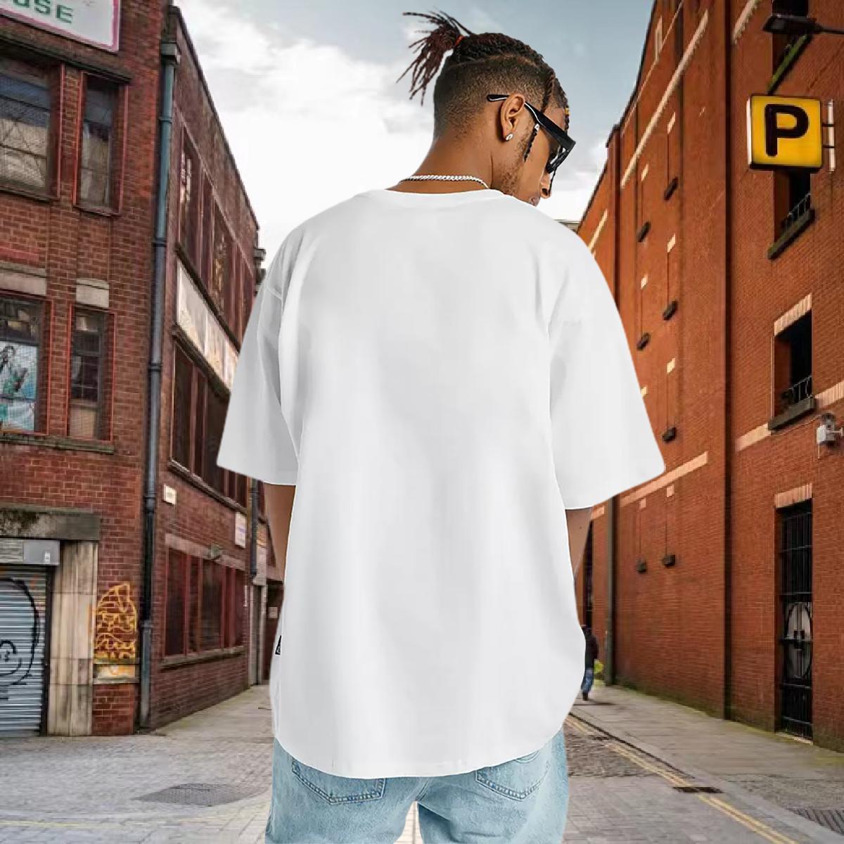 Soft Mens T Shirts wolf Crew Neck Breathable Street wear Hip Hop DIY 100% Cotton 230g Couples T Shirts Fashion Wear