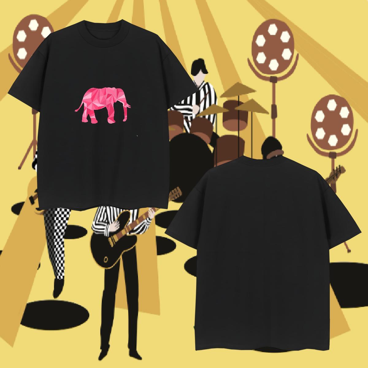 Wholesale Mens T Shirts 230g 100% Cotton Elephant Street Casual Tops Tees Breathable Cool Design Mens Tshirts Anime Print