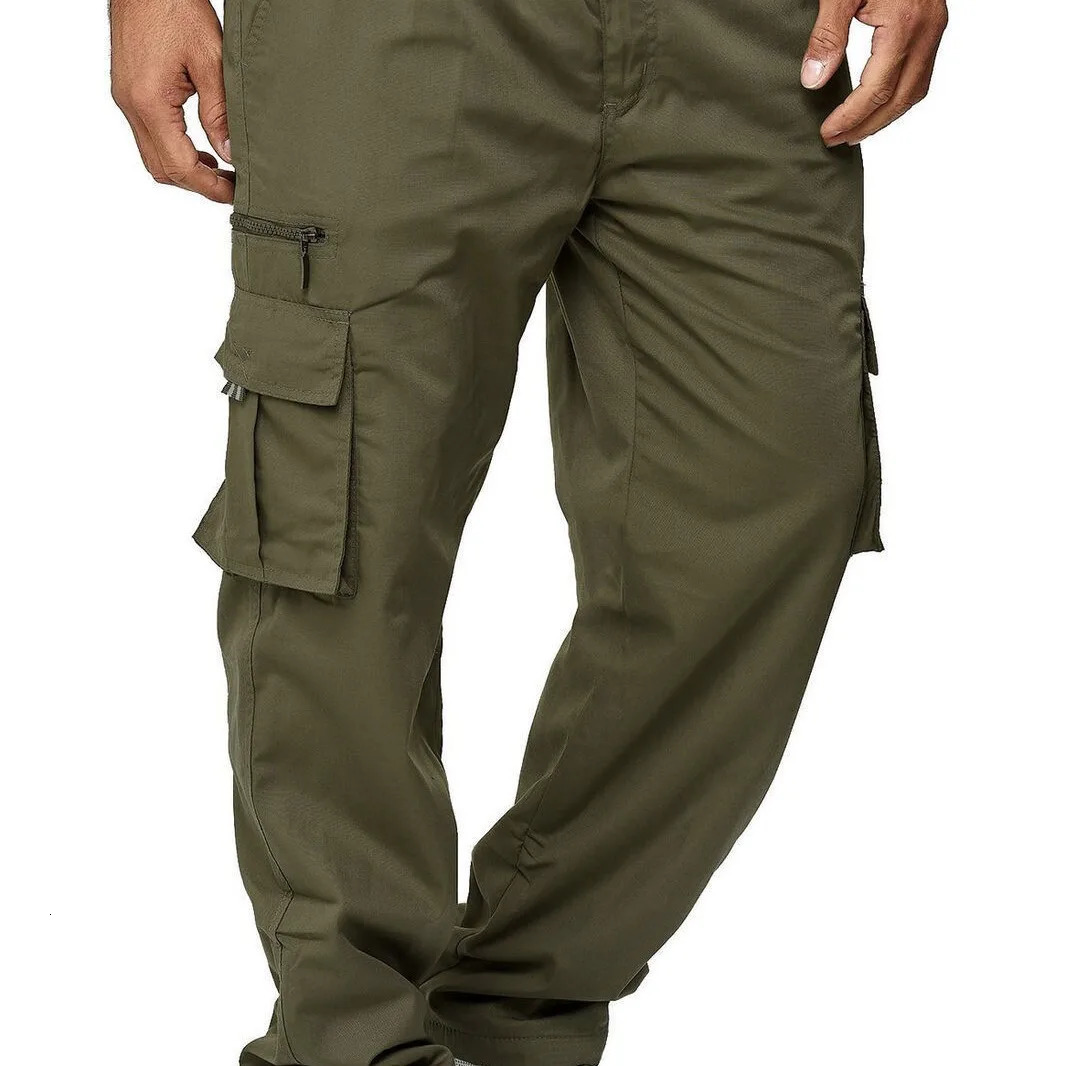Fashion Men Jogger Cargo Pants Casual Multi Pockets Military Tactical Trousers Baggy S3XL 240806