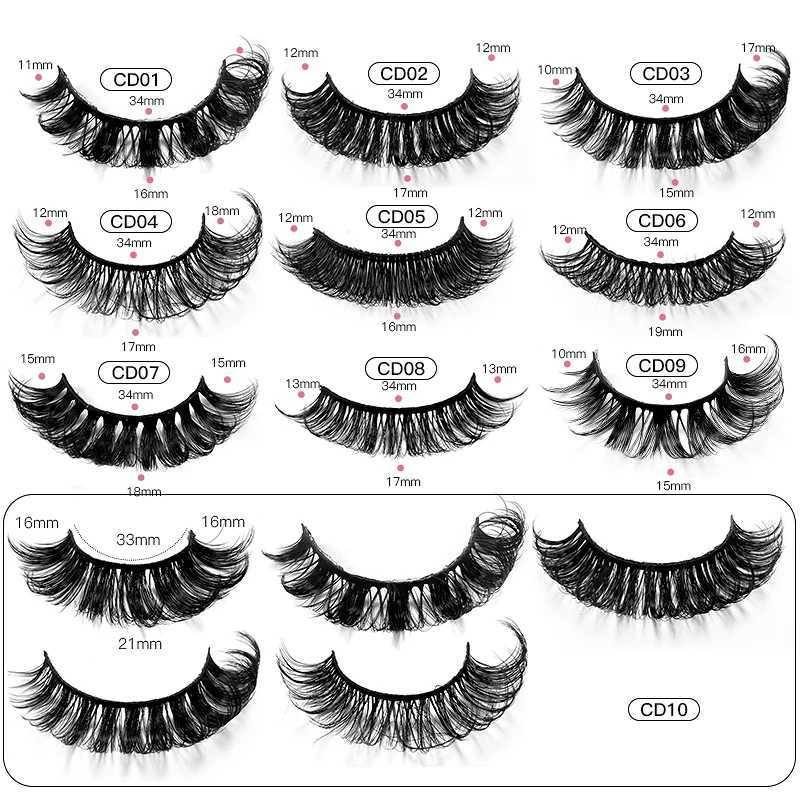Russian striped eyelashes 10/5 pairs fluffy mink eyelashes 3D fake eyelashes Russian curly fake eyelashes Giveaway makeup new W240803
