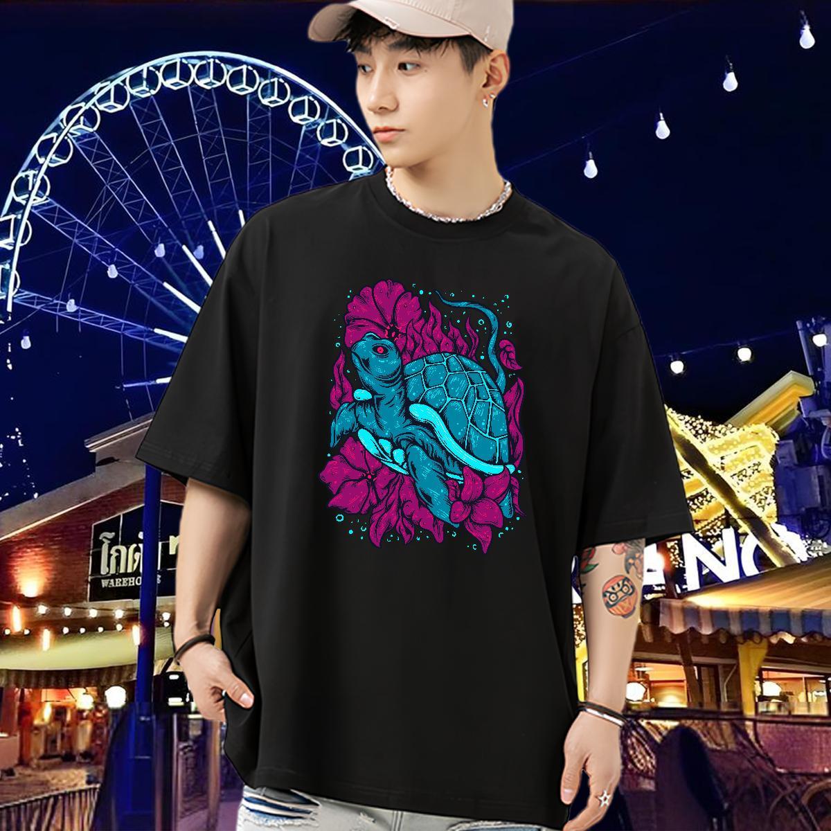 Stylist Men T Shirts 230g Cotton Sports Casual Tops Tees Pure Cotton High Quality Men Tees Custom Print Oversized