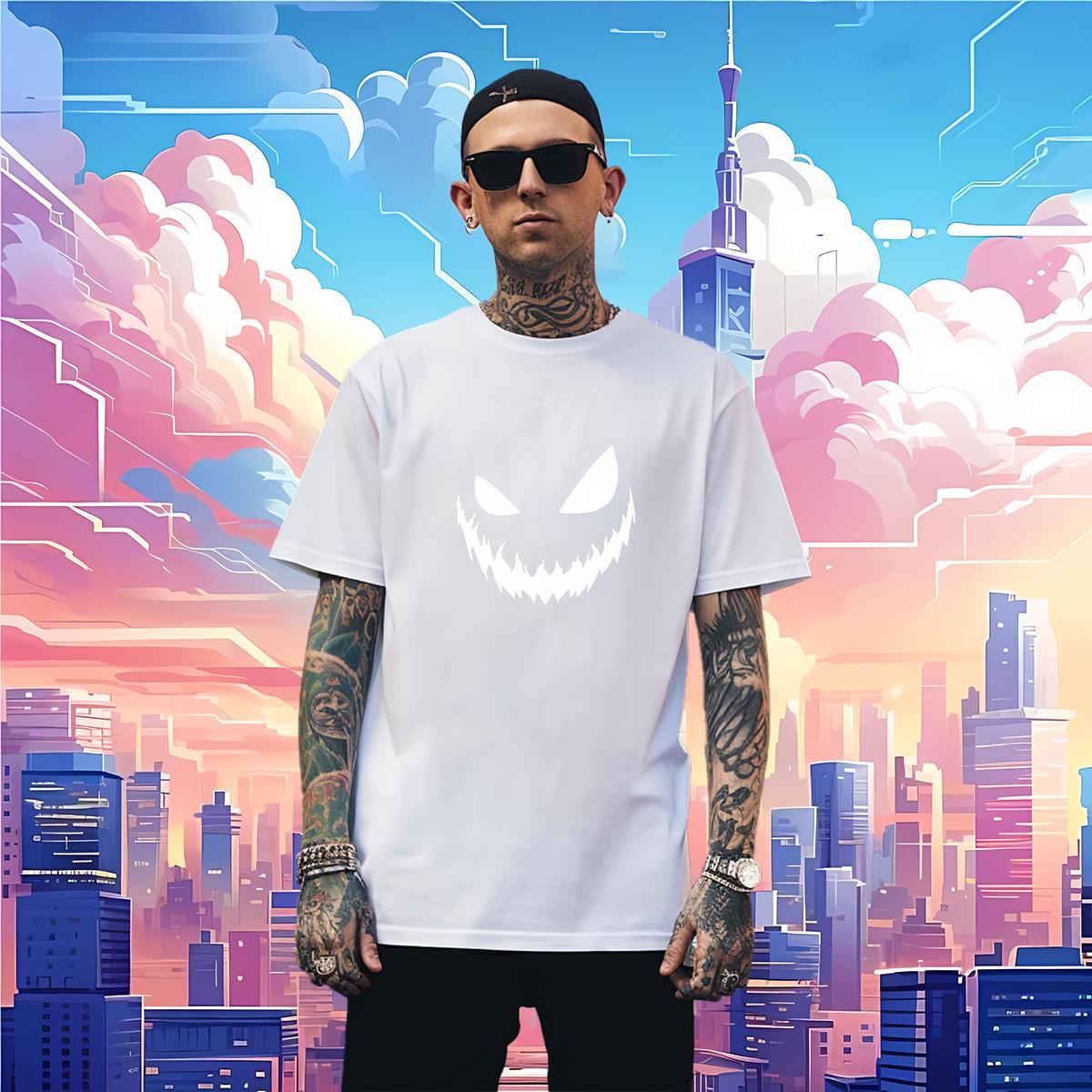 T-Shirts for Men 230g Cotton handpainted Summer Casual Breathable Crew Neck DIY Anime Couples T Shirts Factory Direct Cool Tee Shirt