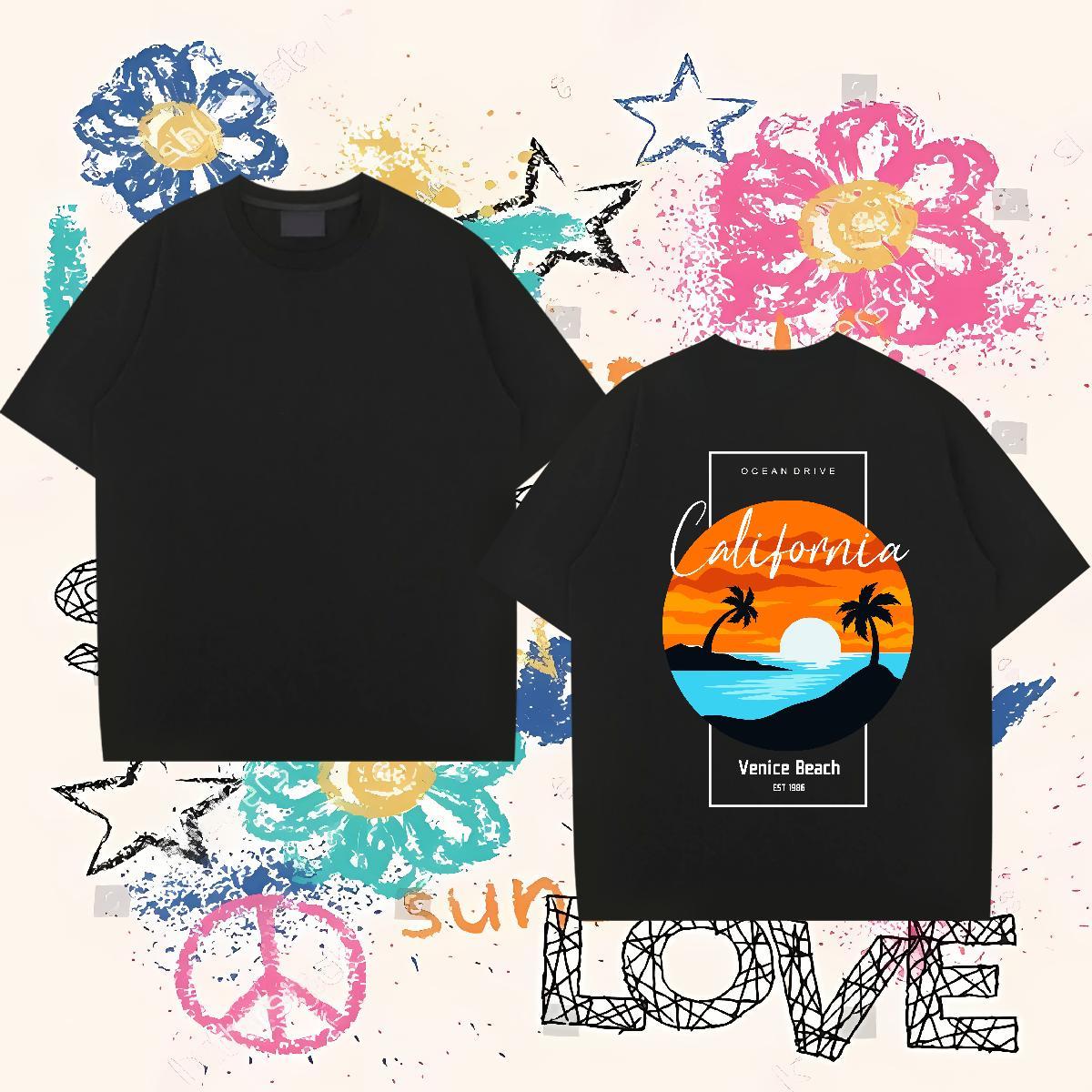 Free Shipping Man T Shirts 230g Cotton sea Sports Casual Tops Short Sleeve O-Neck TOP Quality Tshirts DIY Printed