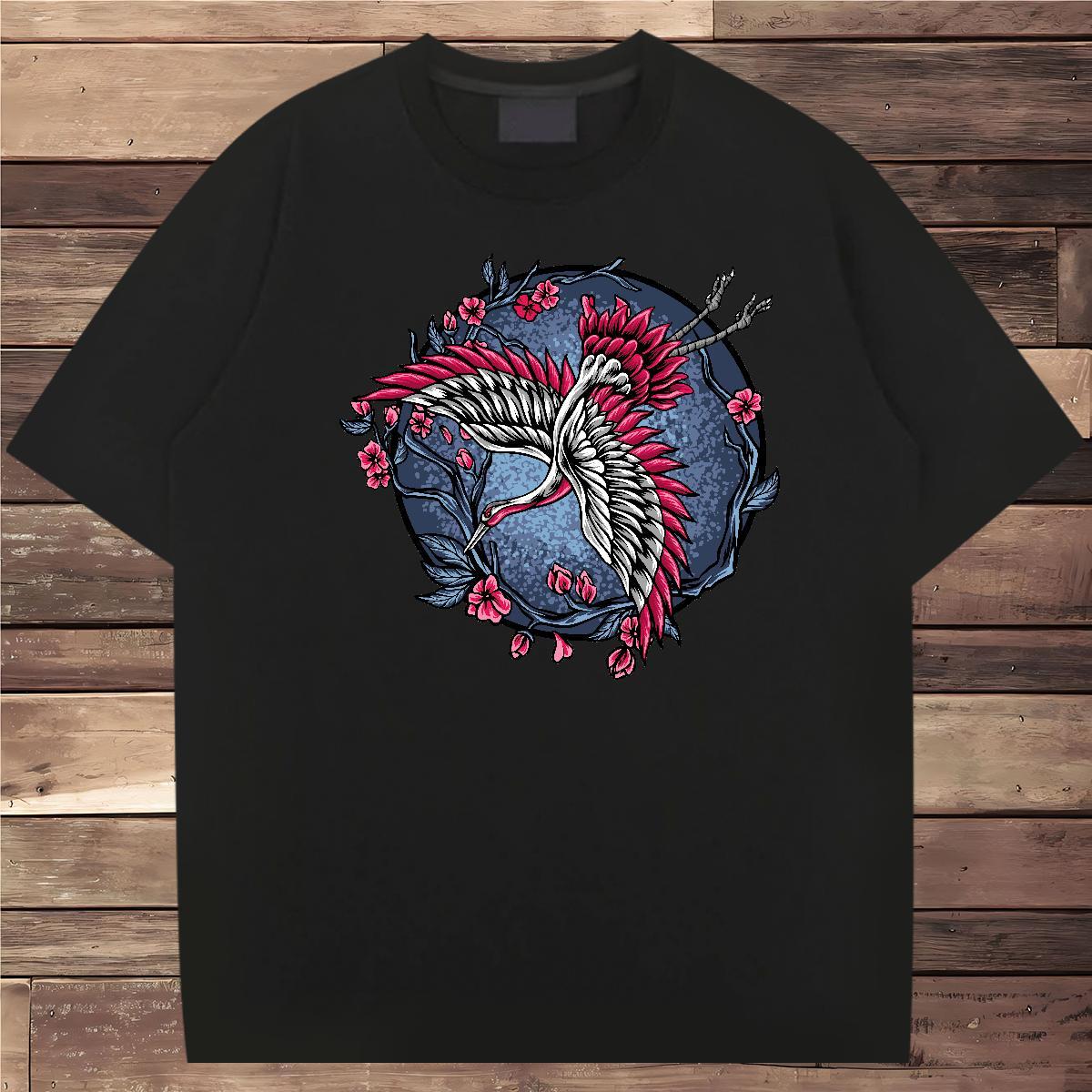 Men T Shirts 230g 100% Cotton beautiful Casual Crew Neck Anime Couples T Shirts Factory Direct Free Shipping Tops Shirt