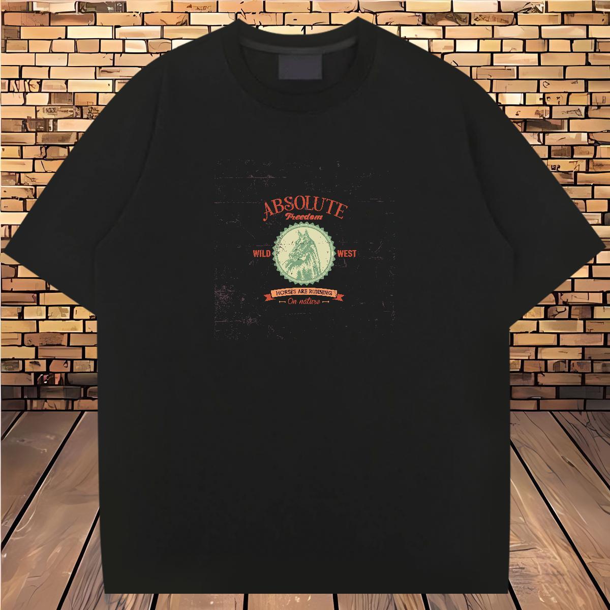 Fashion Man T Shirts 230g 100% Cotton dog Outdoor Tees Short Sleeve Soft Brand Men Clothes T-Shirt Custom Big Size